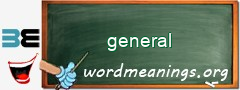 WordMeaning blackboard for general